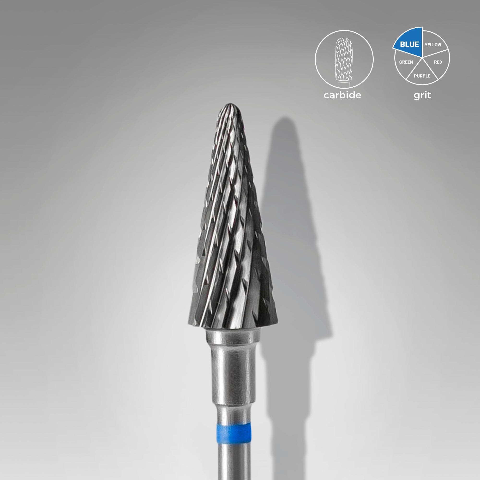 Carbide Nail Drill Bit, Blue "Cone", head diameter 6 mm / working part 14 mm